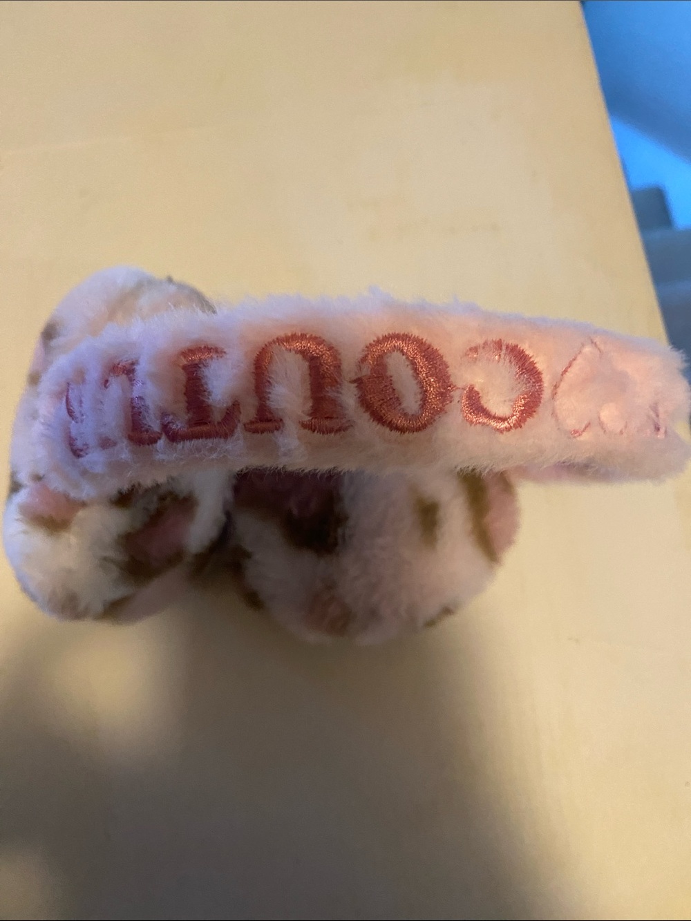 Juicy Couture Pink Faux Fur Leopard Earmuffs